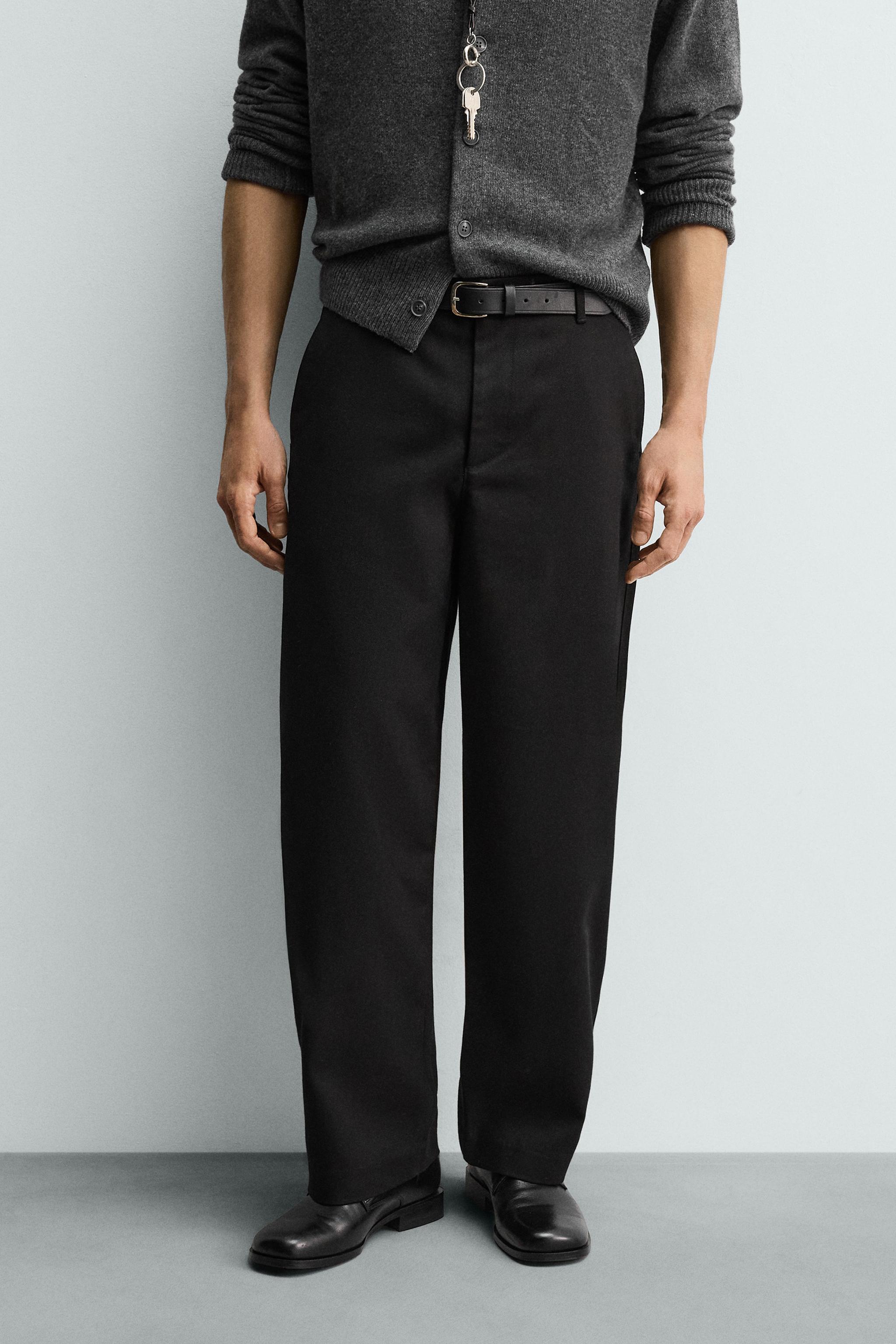 TEXTURED BALLOON FIT PANTS